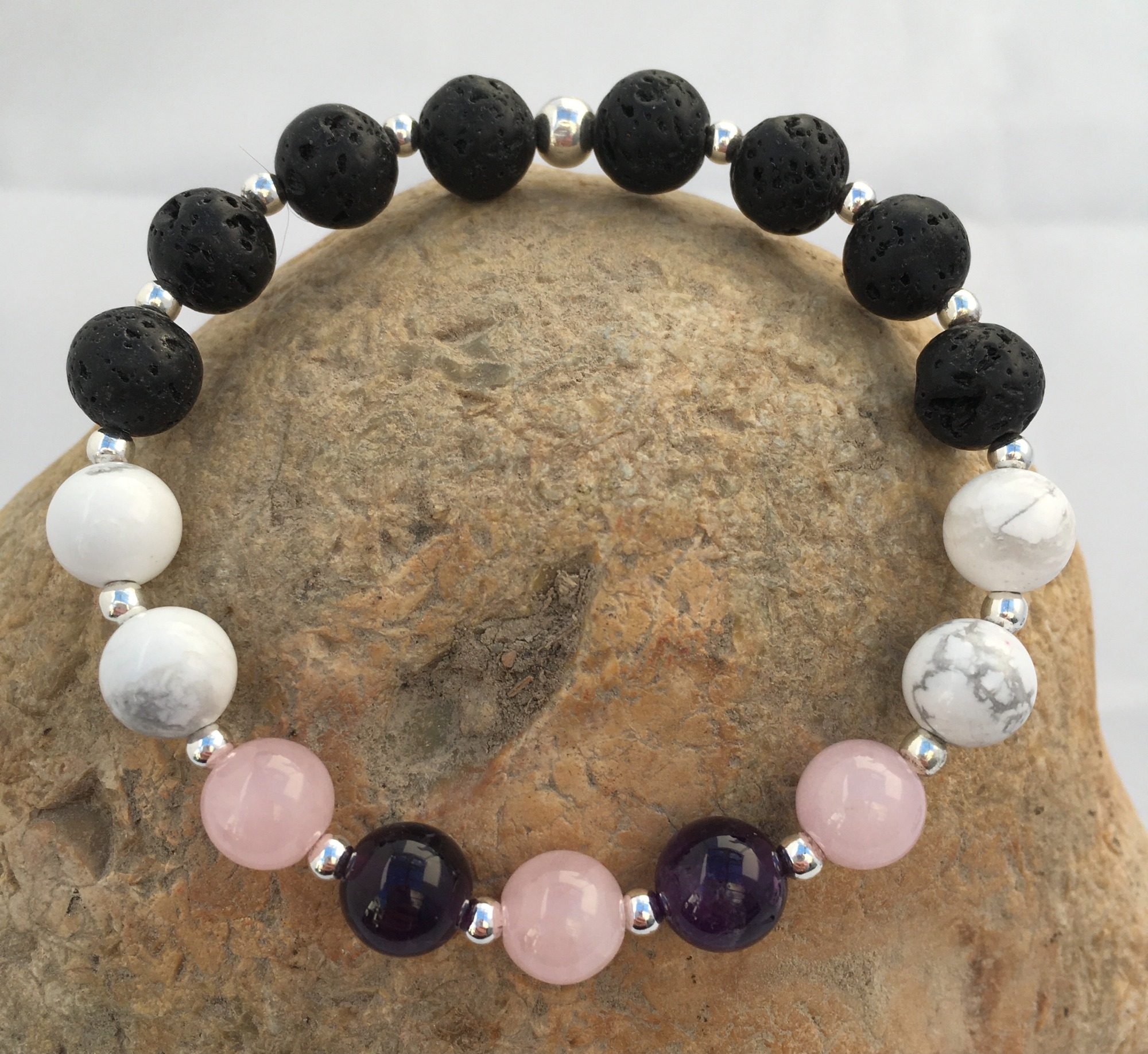 Handmade Lava Stone Essential Oils Diffuser Bracelet