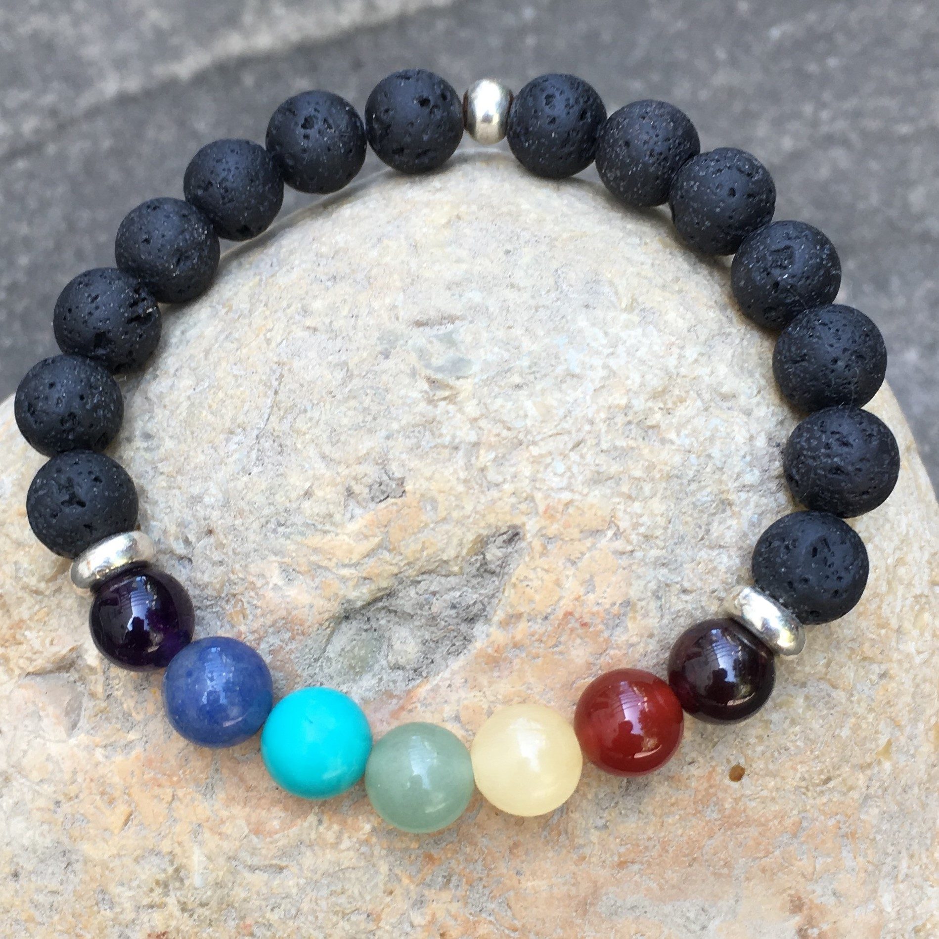 Handmade Lava Stone Essential Oils Diffuser Bracelet